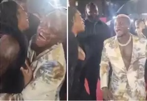 Tiwa Savage And Portable Bump Into Each Other, Shared Warm Hug at British Fashion Awards