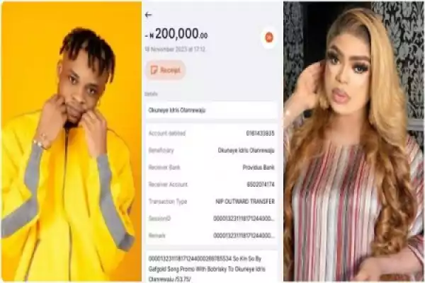 Upcoming Musician Calls Out Bobrisky For Scamming Him N200k