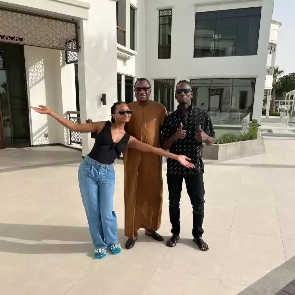 Femi Otedola Hosts His Daughter Temi and Her Fiancé Mr Eazi At His Dubai Home (Photo)