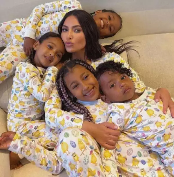 Kim Kardashian Shares Photo With Her Kids Wearing Matching Pyjamas
