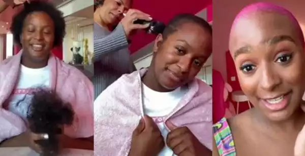 DJ Cuppy Enters 2022 With A New Look As She Goes Bald (Video)