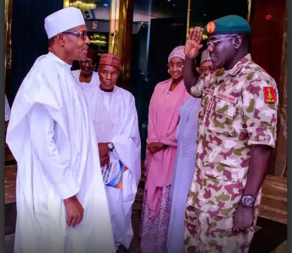 Insecurity: Buhari, Buratai Meet At Aso Rock