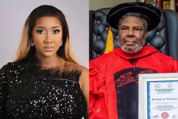 Judy Austin Hails Father-in-law, Pete Edochie For Bagging Double Doctorate Degrees in One Day