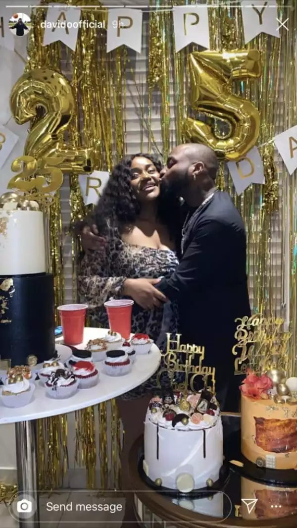 (Photos) Chioma Celebrates 25th Birthday With Davido In Grand Style