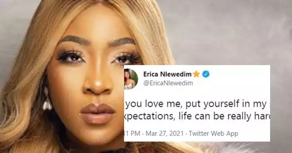 “If You Love Me, Reduce The Expectations” – Bbnaija, Erica