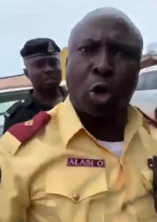 LASTMA Official Caught On Camera Assaulting Road User (Video)
