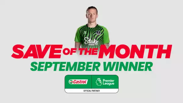 Jordan Pickford wins September Castrol Save of the Month award