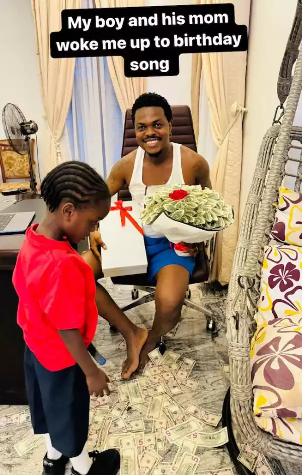 My Wife And Son Woke Me With $2K – Blord Says As He Marks 26th Birthday in Style (Photo)