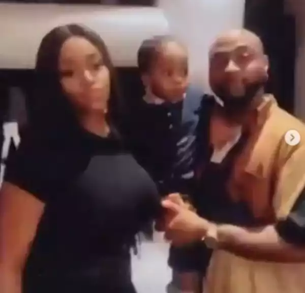 Chioma Shares A Video Of Davido Smiling At Her At Their Son Ifeanyi’s Second Birthday Party (Video)