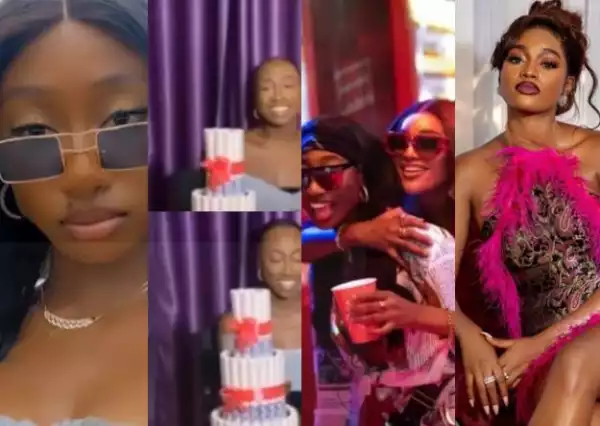 Doyin Receives Huge Money Cake From Beauty (Video)