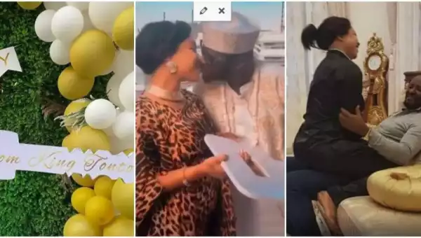 "You Are The Best Husband And Best Daddy” – Tonto Dikeh Gifts Her New Lover An Expensive Car Gift (Video)
