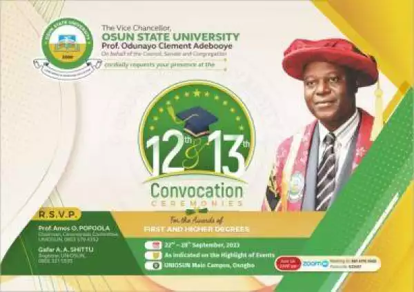 Osun State University 12th & 13th Convocation Ceremony