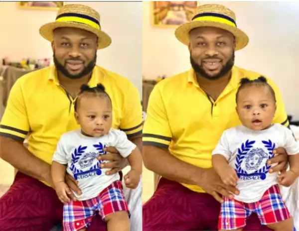 Olakunle Churchill Shares Adorable Photos With His Son Omoniyi