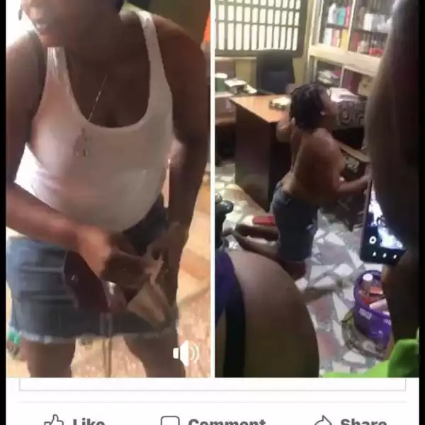 Lady Disgraced And Filmed For Stealing Milk In Delta State
