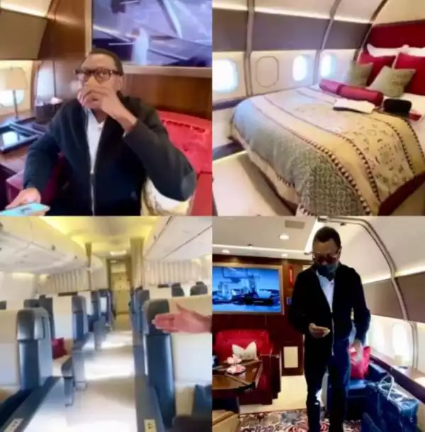 Billionaire Businessman Femi Otedola Flies In A Massive Private Jet (Video)