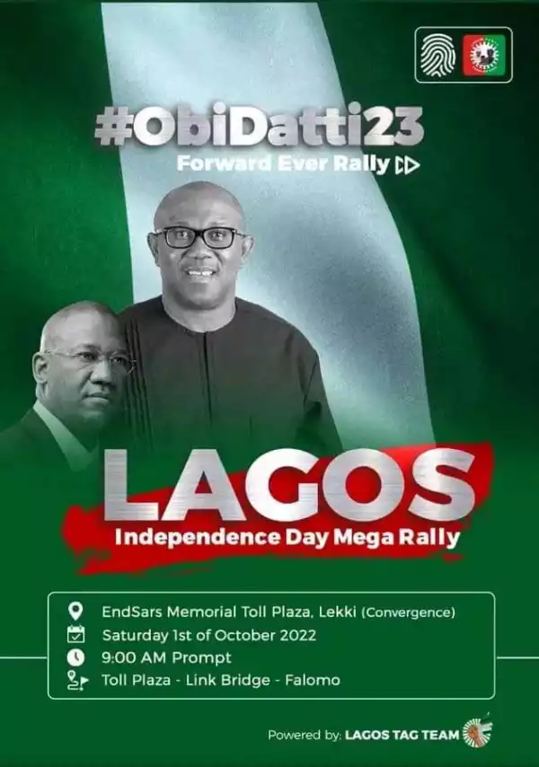 Obi And Tinubu Supporters Plan Rival Rallies At Lekki Tollgate On October 1st