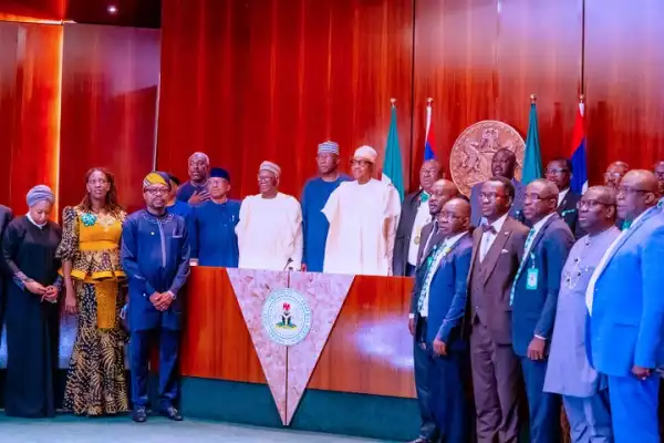 President Buhari Receives Newly Elected Officers In Aso Rock (Photos)
