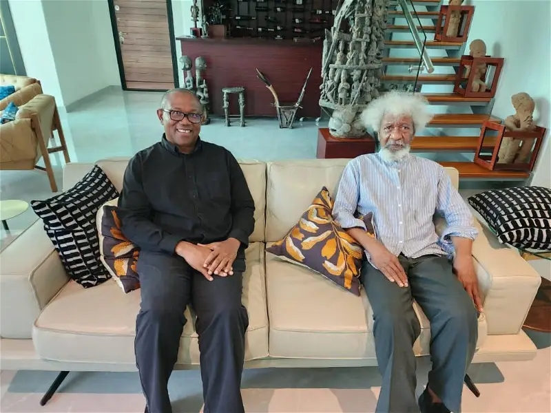 Peter Obi visits, recounts Soyinka’s good deeds to Igbo nation