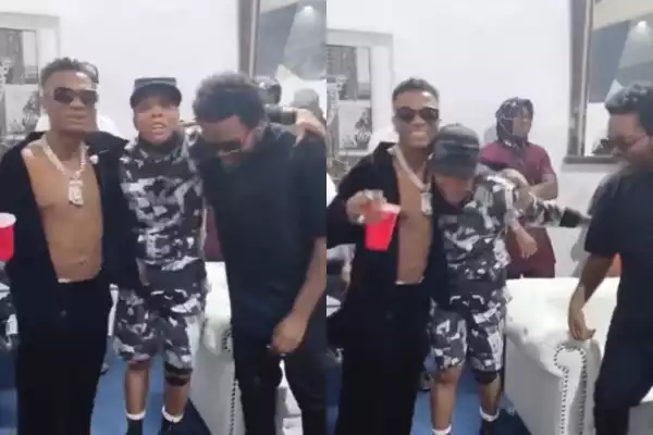 Dancer Kaffy Almost In Tears After Meeting Wizkid And Olamide (Video)