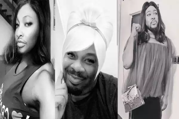 Don Jazzy And Other Male Celebs Impersonate Women As They Join The Challenge (PHOTOS)