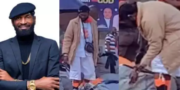 Actor Sylvester Madu spotted selling ‘Okrika’ at a market in Enugu (Video)