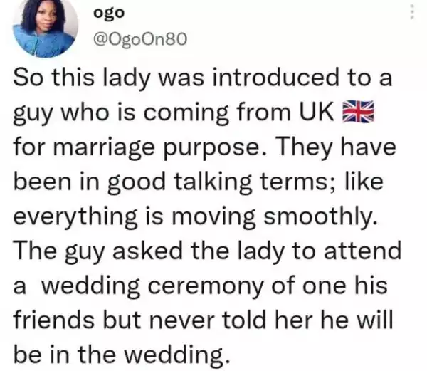 Man Reportedly Calls Off Wedding After Fiancée Failed To Show Up For His Friend’s Wedding