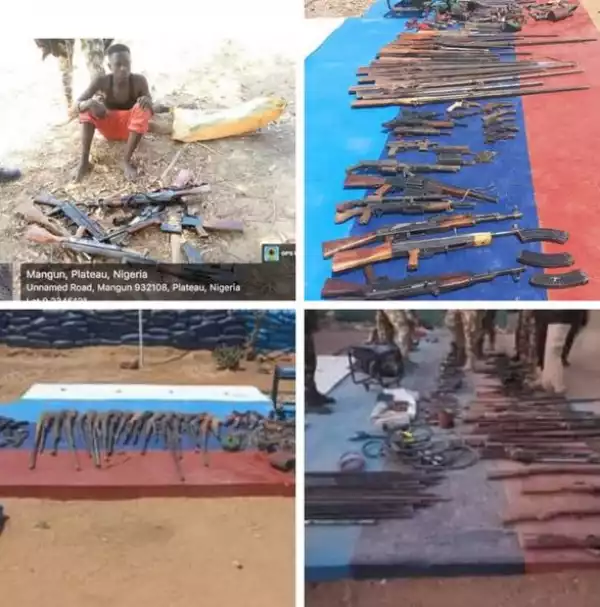 Troops Burst Weapon Manufacturing Factory In Plateau, Recover Cache Of Arms And Ammunition (Photos)