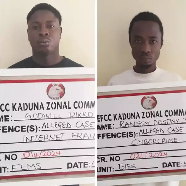 Photos Of Four Internet Fraudsters Who Were Sentenced In Kaduna