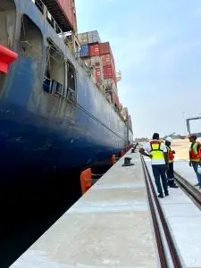 First commercial vessel berths at Lekki Port ahead of Buhari’s commissioning