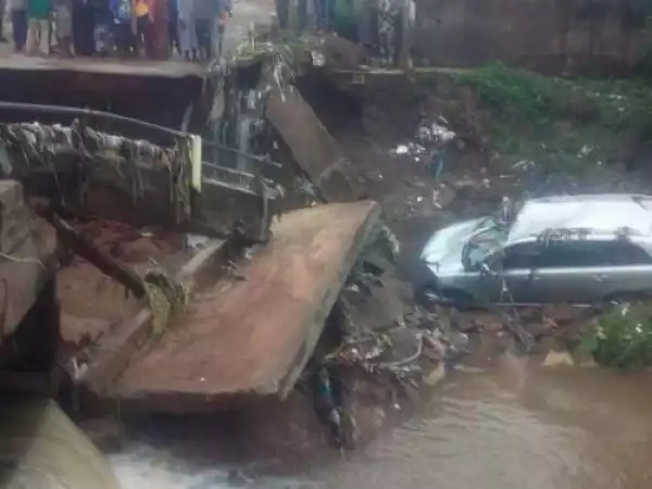 One Person Confirmed Dead After Bridge Collapsed During Heavy Rainfall In Kwara (Photos)