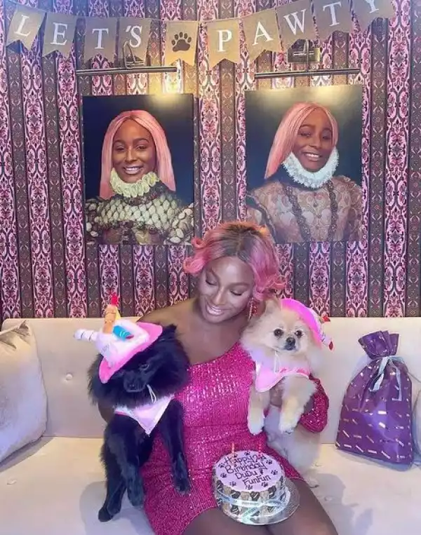 Time Flies As A Mother – DJ Cuppy Celebrates Her Dogs As They Turn 2