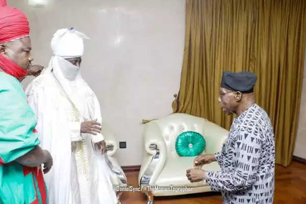 Obasanjo Receives Emir Of Kano, Aminu Ado Bayero (Photos)