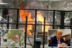 Man Sets Himself On Fire Outside US Court During Ex-President, Donald Trump’s Trial