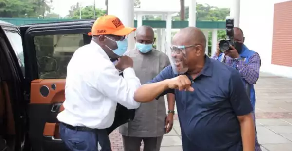 Obaseki meets with Wike as rumours of defection to PDP thicken [PHOTOS]