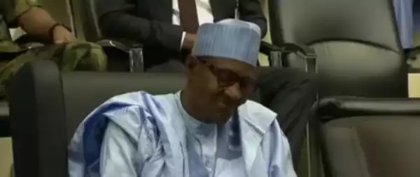 Moment Buhari Kept Smiling At Okorocha At APC Primaries (Pix, Video)