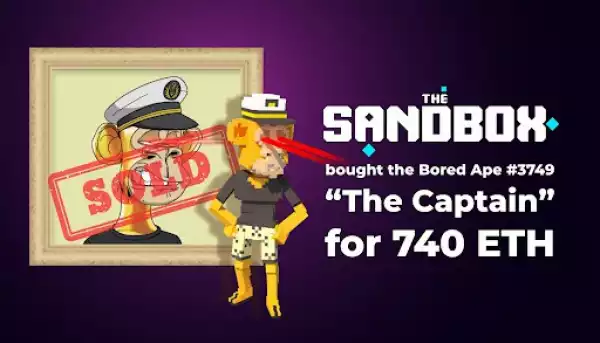 The Sandbox Purchased Bored Ape Yacht Club NFT for More Than $2.9 million