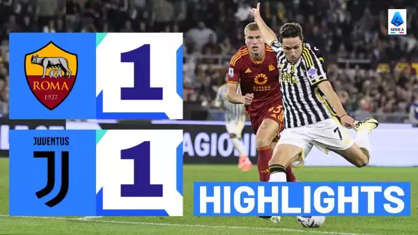 Roma vs Juventus 1 - 1 (Serie A 2024 Goals & Highlights)
