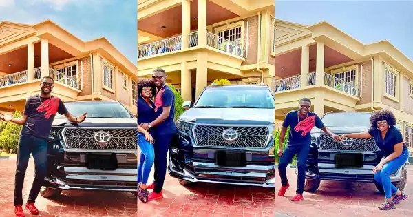 “You Worked So Hard Dear” – Actress, Funke Akindele Eulogizes Husband, JJC Skillz Over New Car Acquisition