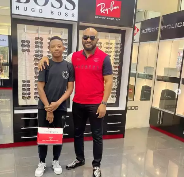 Once Daddy Is Around, It’s Jolly For Everybody – Yul Edochie Brags As He Takes Son Shopping