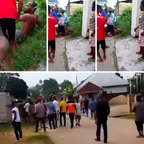 Residents Pounce On Suspected Thief Who Allegedly Attempted To Steal Palm Oil In Akwa Ibom