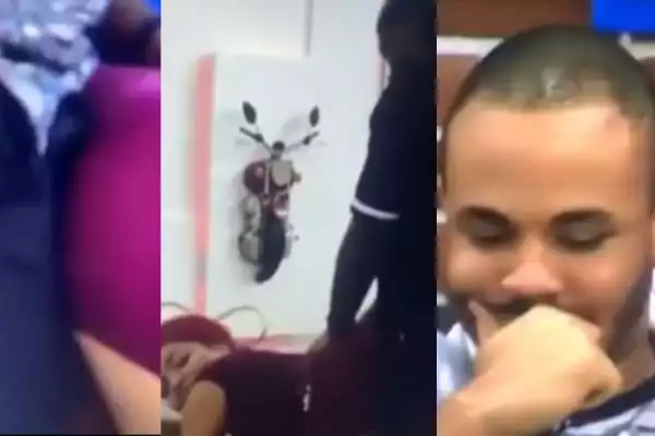 BBNaija: Watch Ozo’s Reaction When Prince Was Dared To Showcase His Favourite S*x Position With Nengi On The Table (Video)