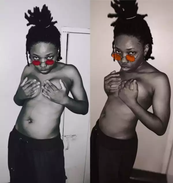 Nigerian singer King Nina goes naked from the waist up in new photos