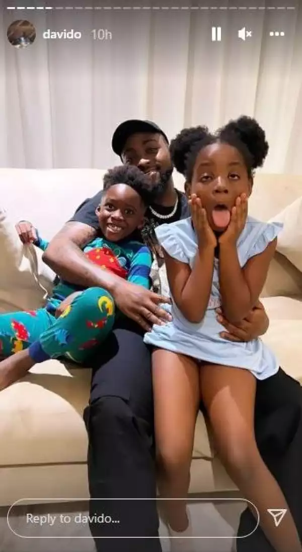 Nigerians React To Video Of Davido Spending Time With Daughter, Imade And Tiwa’s Son, Jamil (Video)