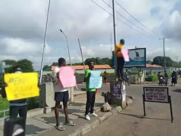 Students Protest In Ibadan Over ASUU Strike (Photos)