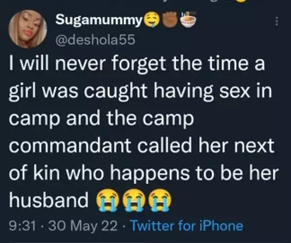 What Happened After NYSC Lady Was Caught Having S#x In CampWhat Happened After NYSC Lady Was Caught Having S#x In Camp