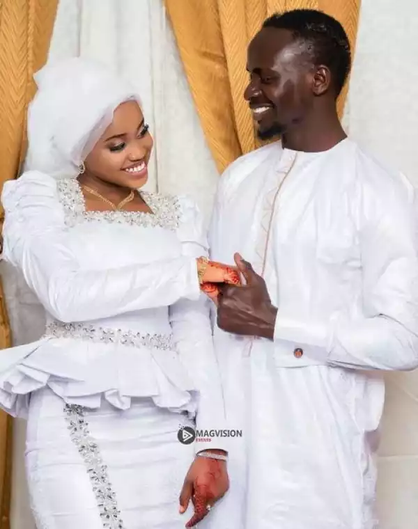 Sadio Mane Ties The Knot With Longtime Partner, Aisha Tamba (Photos)
