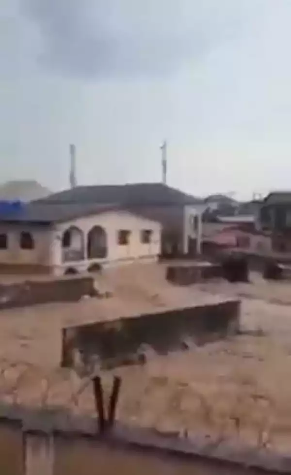 Houses Submerged As Flood Ravages Buildings In Agege, Lagos (Video)