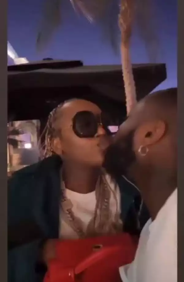 Sweet Video of Davido And Chioma Sharing a Kiss in Qatar