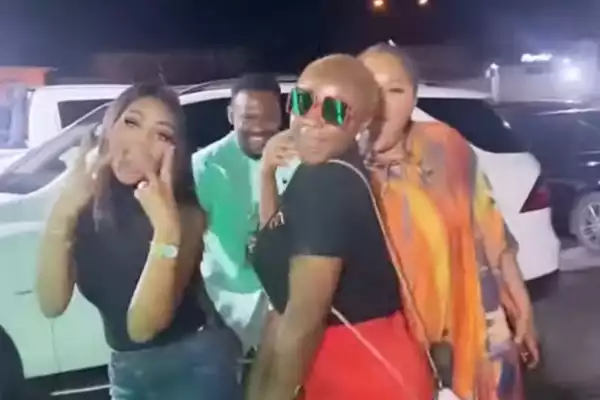 Regina Daniels, Ini Edo, Toyin Abraham & Others Spotted Having A Nice Time On A Movie Set (Video)