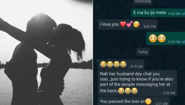 Husband Tests Wife’s Faithfulness By Sending Love Messages To Her Male Bestie